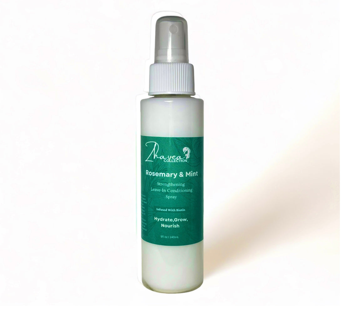 Rosemary &amp; Mint Strengthening Leave- In Conditioning Spray w/ Biotin - Zhavea collection